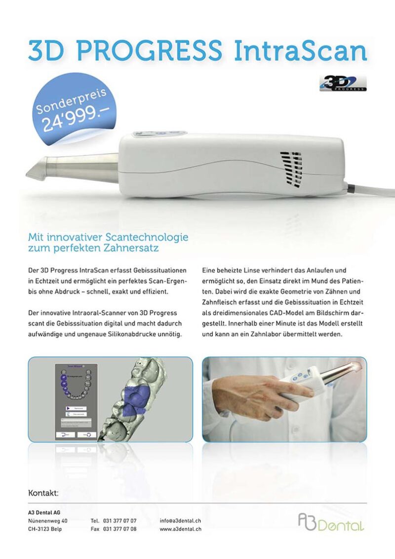 Inserat 3D Progress IntraScan